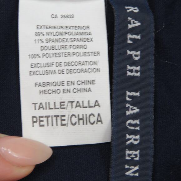 Polo Ralph Lauren Two-Tone All-Over Pony Bikini Bottom Navy Blue Small - Picture 7 of 7